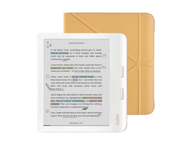 Libra Colour White eReader with Case Bundle
