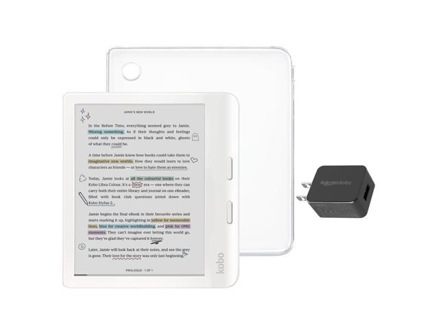 Libra Colour White eReader with Case Bundle