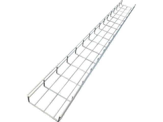Cable Tray - 5 Feet Long x 6' W x 2 H - 10 Pcs Bulk Pack - Wire Mesh Tray Cable Management Rack Cords Organizer Cable Basket, Zinc Plated Steel NEC.