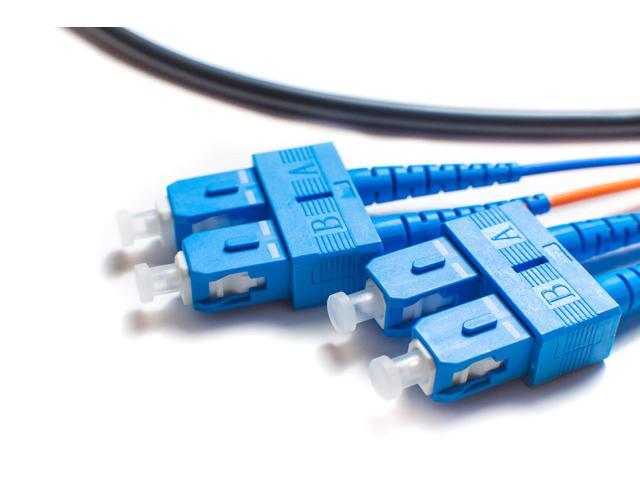 50M OS2 SC ST Indoor/Outdoor Fiber Optic Cable Duplex 9/125 SC to ST Singlemode Jumper 70 Meter (229.65ft) Made in USA smf sc-st dx.