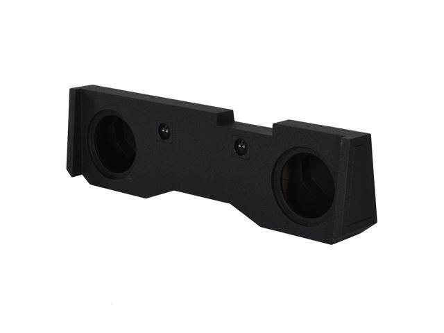 Dual 10in Underseat Downfire Subwoofer Enclosure, QBomb Sub Box Compatible with Chevy Silverado Crew Cab and GMC Sierra Crew Cab 2014-2018