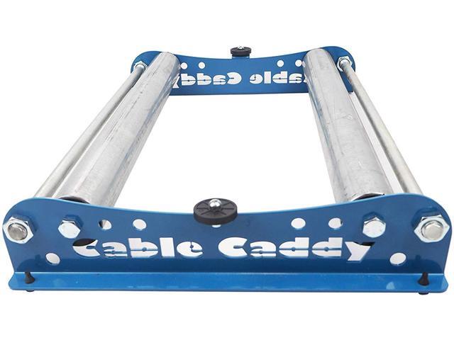Cable Caddy 510 Heavy Duty Cable Reel Dispenser, Reel Unwinder 20 inches width - Blue (assembled in the USA)