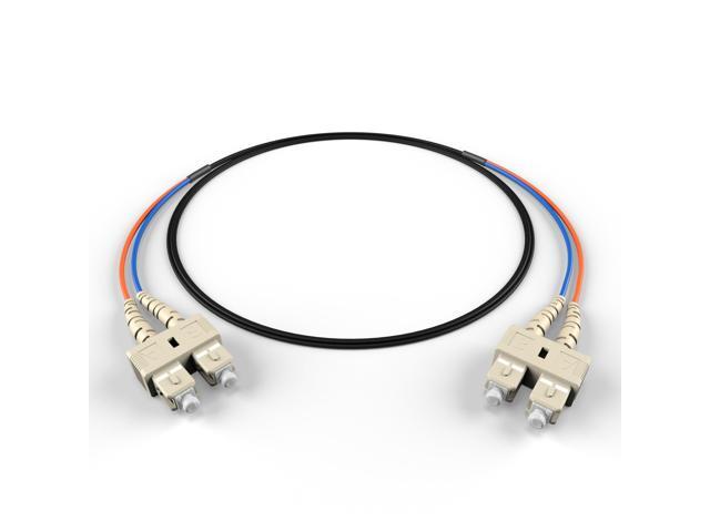 SC SC OM1 Indoor/Outdoor Fiber Optic Patch Cable 10Gb/40Gb/100Gb Corning Glass 90.0m (295.3ft) Water & UV-Resistant for Data Centers, Outdoor...
