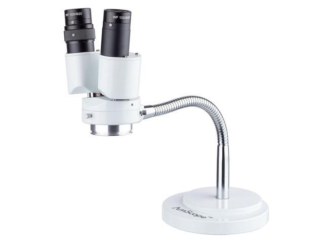 8X Magnification Binocular Stereo Microscope w/ 360 Revolve - Dental, Lab, Electronic Repair, Soldering, Shop Gooseneck Illuminator - SE508