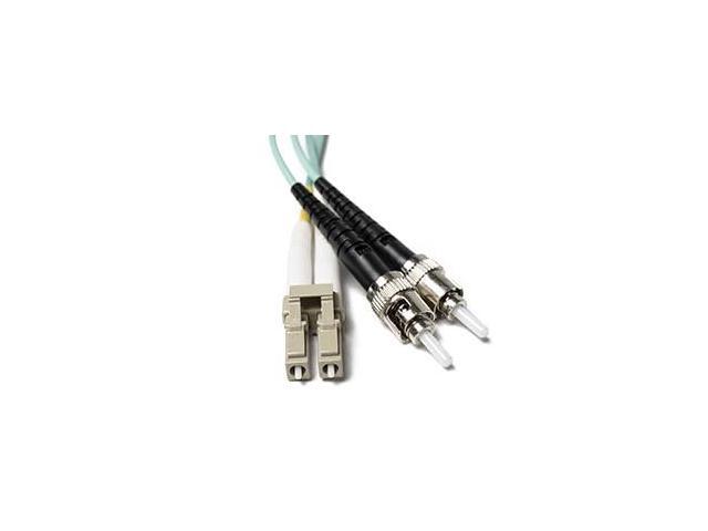 FiberCablesDirect - 55M OM4 LC ST Fiber Patch Cable Bend Insensitive Plenum 100Gb Duplex 50/125 LC to ST Multimode Jumper 55 Meter (180.44ft) ...