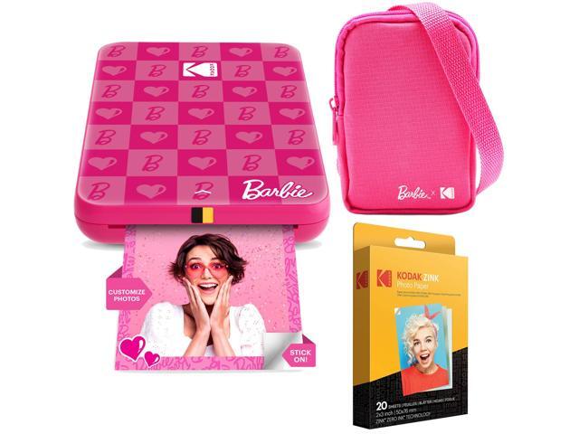 x Barbie Step Slim Wireless Instant Portable Photo Mobile Printer Barbie Starter Bundle (Iconic Style)+ Barbie Deluxe Camera Case + Zink Paper (20...