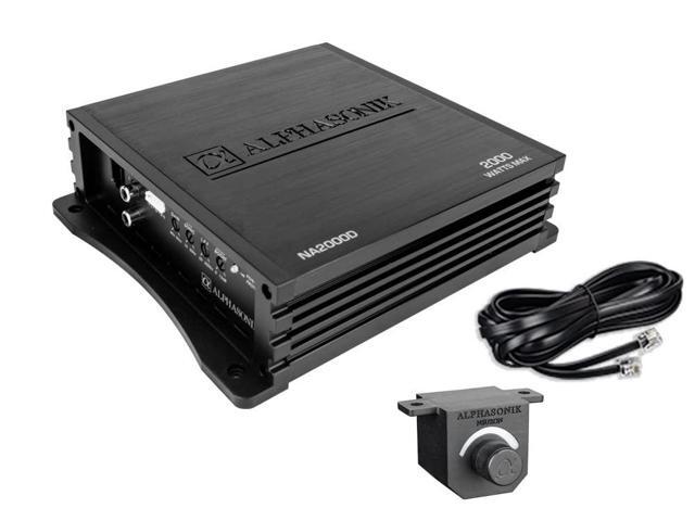 NA2000D Neuron Series 2000 Watts Max Monoblock Car Amp with 4-Way Protection Circuitry Class-D Amplifier Low & High Level Inputs (Remote Bass Knob...
