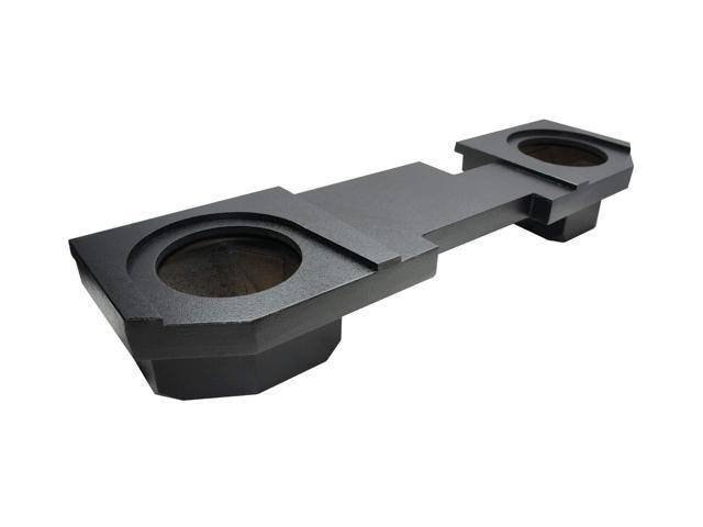 Compatible with Dodge Ram 2002-2018 Quad - Crew Truck Dual 10' Sub Box Enclosure - Rhino Coated
