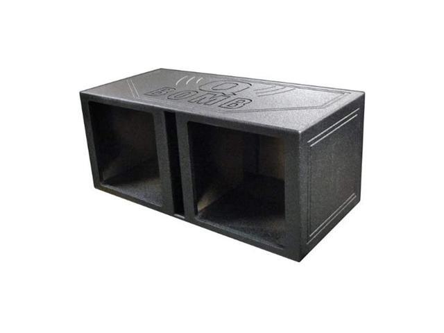 QPower QBOMB15VSQ QBOMB 15 Inch Center Vented Dual Ported Subwoofer Enclosure Speaker Box for Car Audio Sound Systems, Square