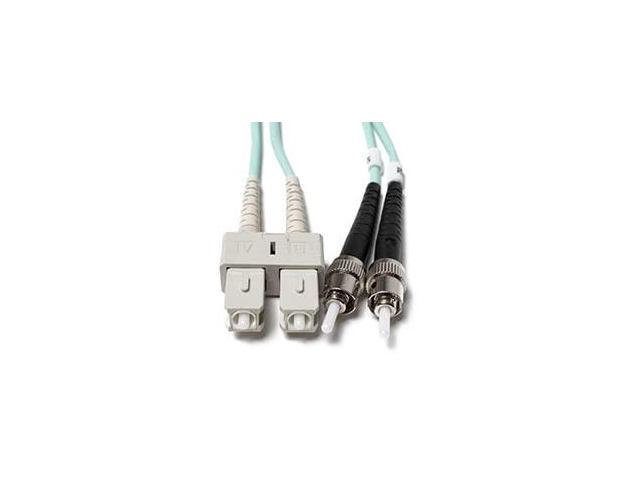 SC ST OM3 Plenum Fiber Optic Patch Cable Flame-Rated OFNP Corning Glass 100.0m (328.1ft) Fire-Safe for Ceiling Runs, Office Racks,.