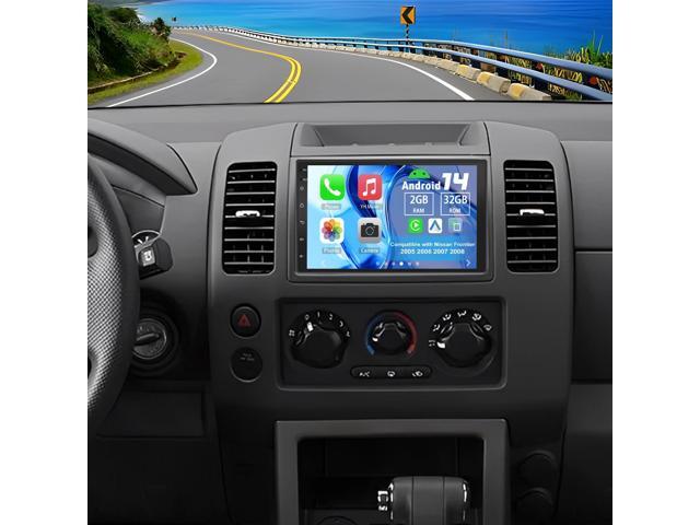Android 14 Double Din Car Stereo Radio Compatible with Nissan Frontier 2005 2006-2008, 2G+32G 7' Car Radio w/Wireless Carplay Android Auto GPS WiFi.