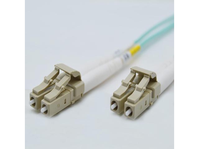 LC LC OM3 Plenum Fiber Optic Patch Cable Flame-Rated OFNP Corning Glass 80.0m (262.5ft) Fire-Safe for Ceiling Runs, Office Racks, Air-Handling.