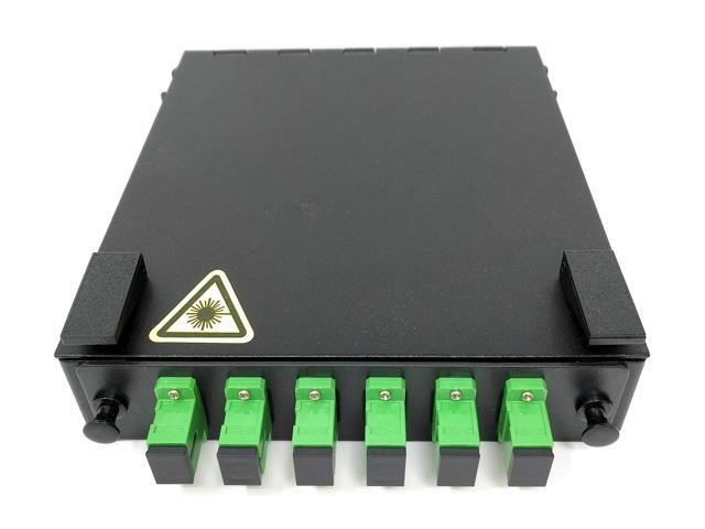 Wall Mount Fiber Enclosure with Spool and Loaded 6 Port SC-APC Singlemode LGX Panel