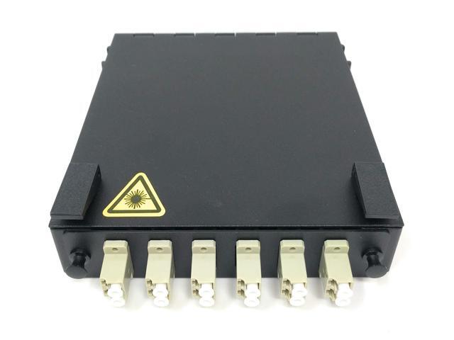 Wall Mount Fiber Enclosure with Spool and Loaded 6 Port LC-UPC OM1/OM2 Multimode Duplex LGX Panel