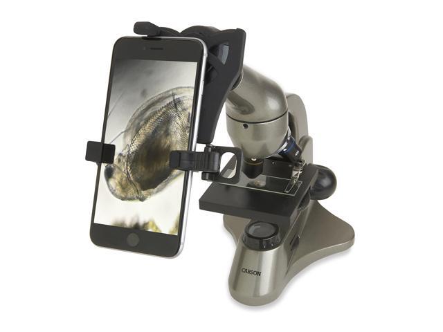 Beginner 40x-400x Student Compound Microscope with Universal Smartphone Digiscoping Adapter and Cam Phone App (MS-040SP)