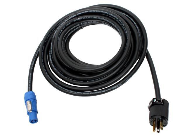 PC12-AM-25 Neutrik PowerCon to Edison Male Power Cable, 25' ft Made in the USA
