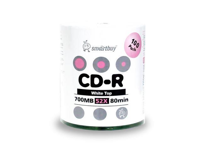 700mb/80min 52x CD-R White Top Blank Data Record Disc (1000-Disc) Full White Surface, Non-Printable, Marker Writable, OEM packaging - Plastic...