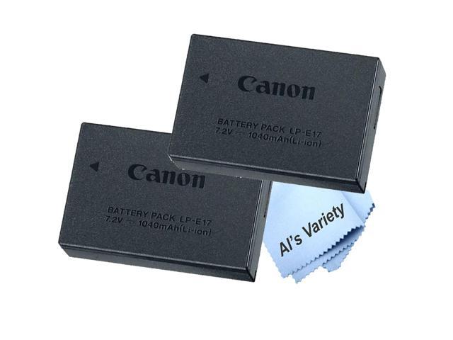 2-Pack LP-E17 Lithium-Ion Battery Pack for EOS & Mirrorless Cameras including S 77D, M3, R50, R100, M5, R8, M6 Mark II, R10, RP, Rebel T8i, T7i,...