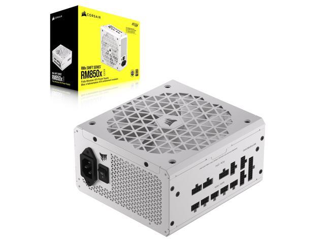 RM850x Shift Fully Modular ATX Power Supply - 80 Plus Gold - ATX 3.1 - PCIe 5.1 - Zero RPM - Modular Side Interface - White