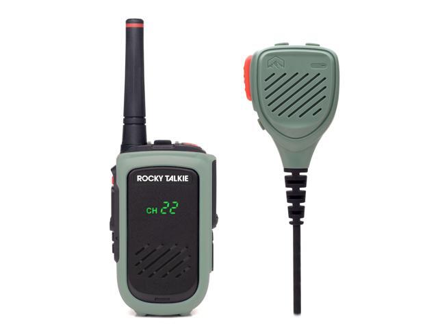 Expedition 5 Watt Radio with Waterproof Hand Mic - GMRS Radio with IP67 Waterproofing, Long Range Walkie Talkie, NOAA Weather Alerts, 5 Day Battery.