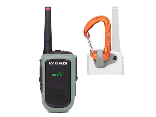 Expedition 5 Watt Radio with Climbing Rated Carabiner Attachment - GMRS Radio with IP67 Waterproofing, Long Range Walkie Talkie, NOAA Weather...
