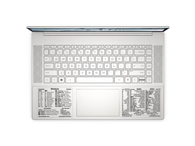 Windows + Word/Excel (for Windows) Quick Reference Guide Keyboard Shortcut Stickers, No-Residue Vinyl (Clear/Small/Combo/100sets)