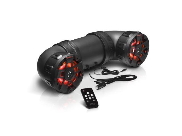 ATV8BRGB ATV UTV Sound System - 8 Inch Speakers, 1.5 Inch Tweeters, Full Range, IPX5 Weatherproof, Bluetooth, Built-in Amplifier, Multi-Color...