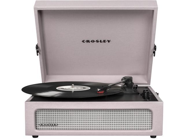 CR8017B-AM Voyager Vintage Portable Vinyl Record Player Turntable with Bluetooth in/Out and Built-in Speakers, Amethyst