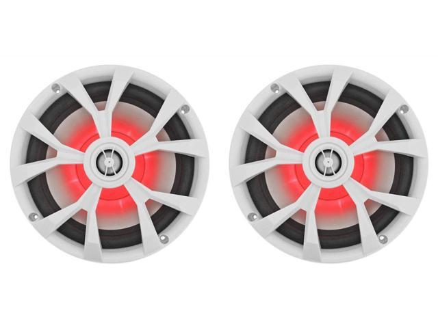 RKL80MW Marine Boat Speakers, 8' 2-Way, 900W per Pair, IP66 Waterproof, LED Lights, High-Fidelity Sound, for Boats and Outdoor Use