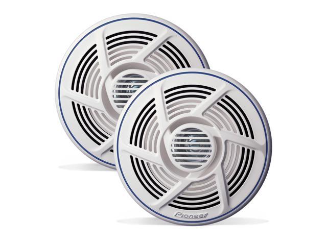TS-MR1600 6.5 Marine Speakers (Pair) 2-Way Coaxial Boat Speakers, 100W Max Power, Waterproof & UV-Resistant (White)