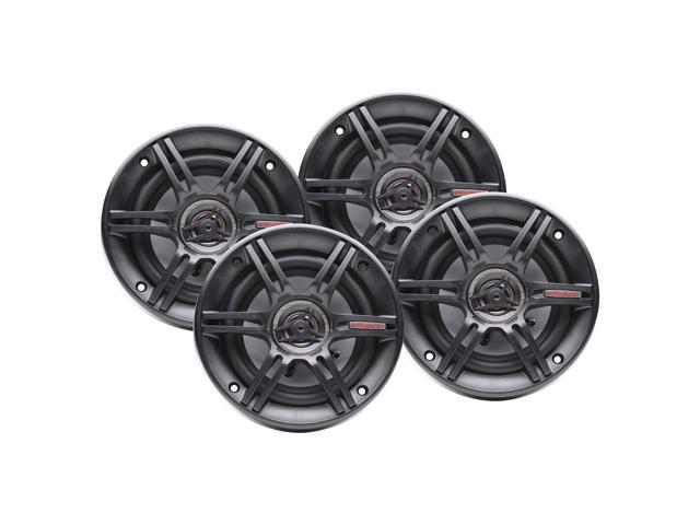 2 Pair 6.5 Inch Car Audio Speakers, 300 Watt MAX 3 Way Full Range Speaker Set with 1 Inch Tweeter & Spade Terminal Connectors, CS-653