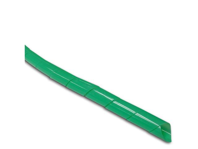 1' Spiral Cable Wrap Polyethylene Expandable Abrasion Protector Wire Sleeve - 100 Feet - Green
