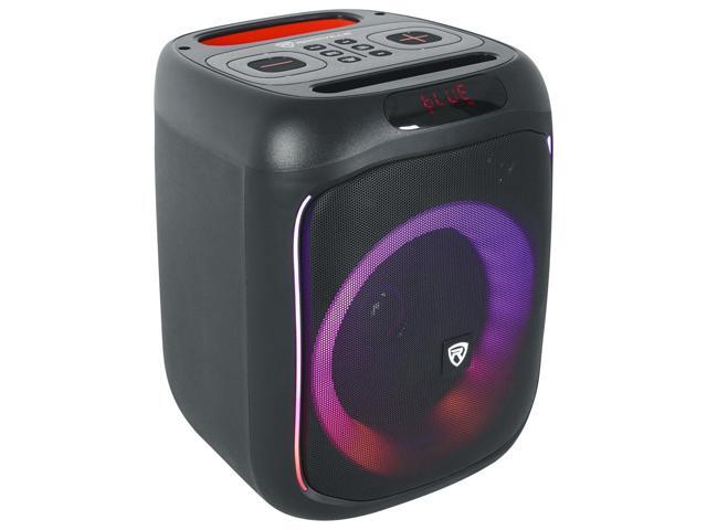 ROCKBOX PRO V2 150W Portable Bluetooth Speaker, LED Party Lights, TWS Pairing, Mic Input, for Outdoor Events and Karaoke