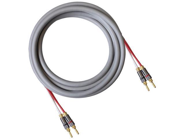 Canare 4S11 Speaker Cable, with Ultrasonically-Welded Conventional (Non-Bi-Wire) Terminations, (One Cable - for one Speaker); Assembled in The USA...