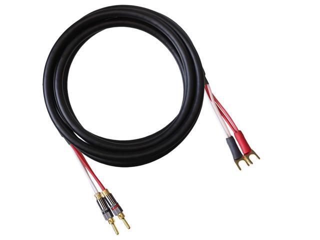 Canare 4S11 Speaker Cable, with Ultrasonically-Welded Conventional (Non-Bi-Wire) Terminations, (One Cable - for one Speaker); Assembled in The USA...