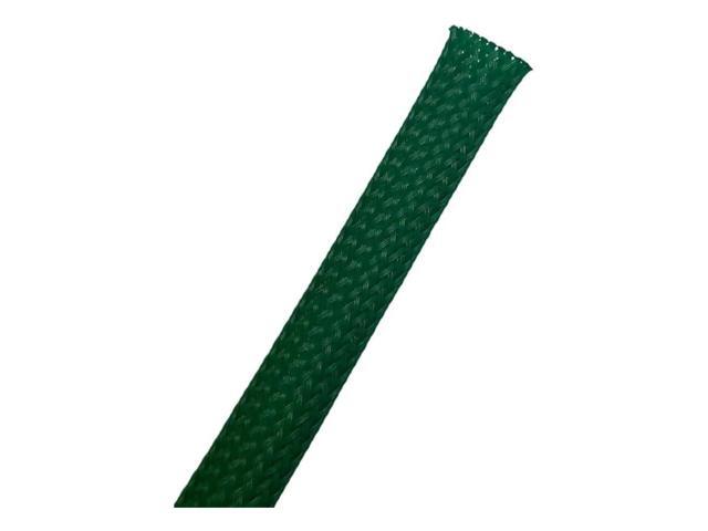 PET Expandable Braided Sleeving - 2-1/2 Inch - 25 Feet Long - Green Cable Sleeve Automotive Wire Loom, Cable Wrap, Cord Protector from Pets, Cable.
