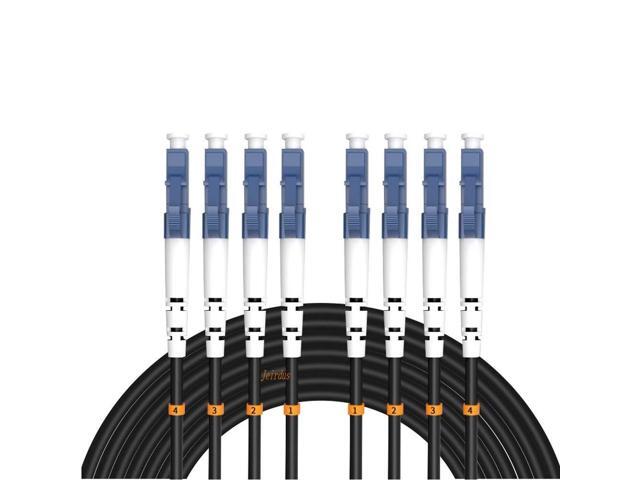 40Meters 131ft LC to LC Outdoor Armored 4 Core 9/125 SM Fiber Optic Cable Jumper Optical Patch Cord Singlemode LC-LC