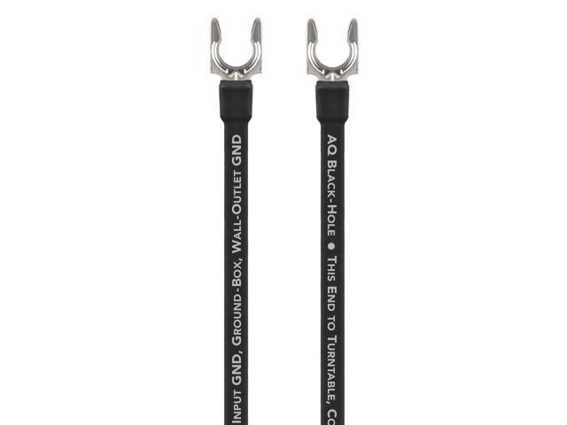 Black Hole GroundGoody RF-Dissipating Ground Wire with Carbon RF-Trap Over Direction-Controlled 6% Silver Conductor (1.5 Meters)