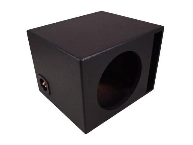 Single 12' Subwoofer Universal Fit Vented Port Sub Box Speaker Enclosure - Armor Coated