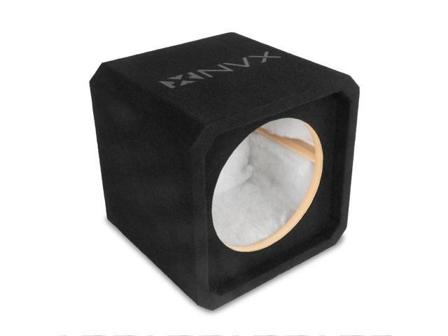 Single 10' Sealed MDF Black Carpeted Subwoofer Enclosure 0.65 Cu. Ft. with Polyfil by