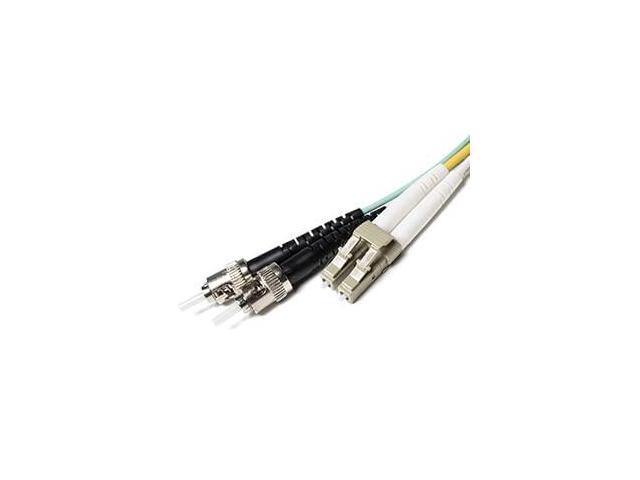 LC ST OM3 Plenum Fiber Optic Patch Cable Flame-Rated OFNP Corning Glass 30.0m (98.4ft) Fire-Safe for Ceiling Runs, Office Racks, Air-Handling.