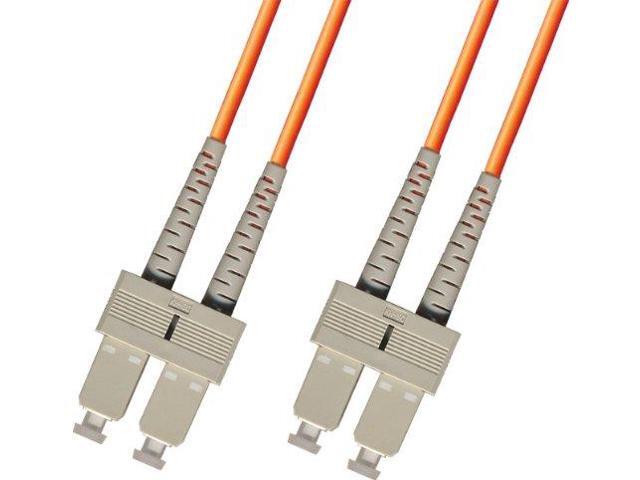 100 Meter OM1 Multimode Duplex Fiber Optic Cable (62.5/125) - SC to SC - Orange