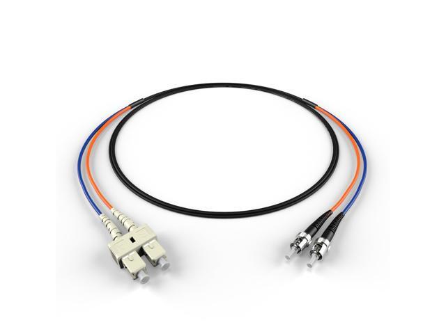 35M OM1 SC ST Fiber Optic Cable Indoor/Outdoor Duplex 62.5/125 SC to ST Multimode Jumper 35 Meter (114.82ft) Made in USA Length: 0.5M-300M