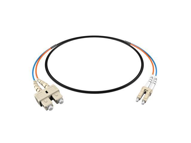 9M OM1 LC SC Fiber Optic Cable Indoor/Outdoor Duplex 62.5/125 LC to SC Multimode Jumper 9 Meter (29.52ft) Made in USA mmf lc-sc Opticcord dx.