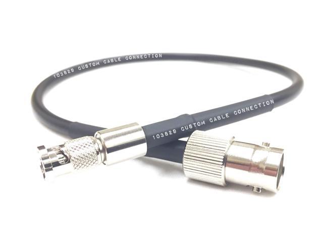 50 Foot Standard BNC Female to HD Micro BNC 6G HD-SDI Mini RG59 75Ohm Adapter Cable Black