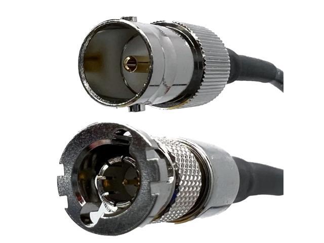 40 Foot Standard BNC Female to HD Micro BNC 6G HD-SDI Mini RG59 75Ohm Adapter Cable Black
