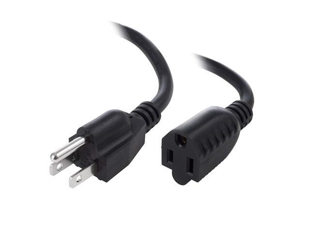 4 PCS, 16AWG Power Extension Cord Cable, Black 25 Feet, CNE592459