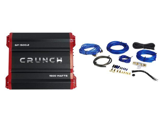 GP-1500.2 1500 Watt 2 Channel Car Audio Amplifier Stereo Amp Bridgeable Bundle with Rockville RWK82 8 Gauge 4 Chan Car Amp Wiring Installation Wire...