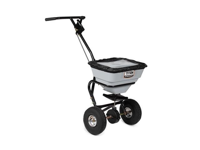 70 LB Professional Fertilizer Push Broadcast Spreader, Spreads 10 to 12 FT, Lawn Care and Ice Melter, Yard Tool