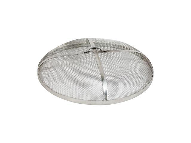 Sunnydaze Round Fire Pit Screen Cover - 30-Inch Stainless Steel Mesh Fire Pit Spark Screen - Spark Lid Top Cover with Handle